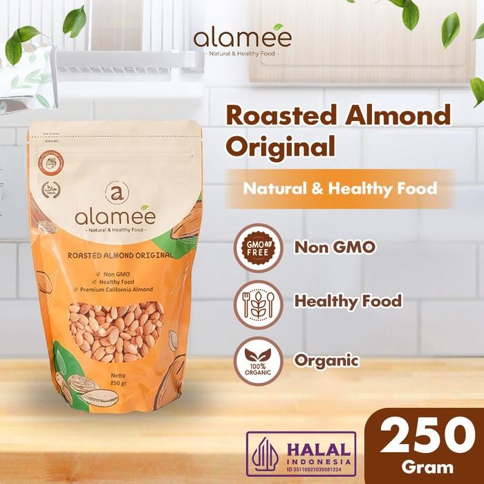 

EatFr3sh- [PREMIUM] Kacang Almond Panggang 250gr Alamee Original Almond Roasted