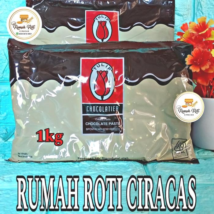 

EatFr3sh- SELAI CHOCOLATE 1KG TULIP ISIAN ROTI COKLAT FILLING 1000GR CHOC LUMER