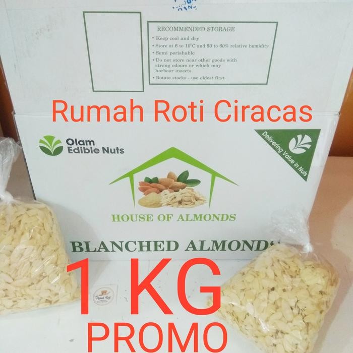 

EatFr3sh- ALMOND SLICE 1KG KACANG POTONG TIPIS MENTAH REPACK CURAH NUT 1 KG