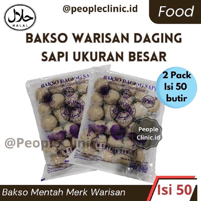 

EatFr3sh- BAKSO WARISAN BAKSO BESAR 2 PACK ISI 50 BUTIR Food Frozen