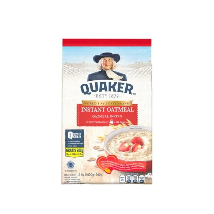 

EatFr3sh- Quaker Instant Oatmeal Merah 1,2 Kg / 1200 Gram