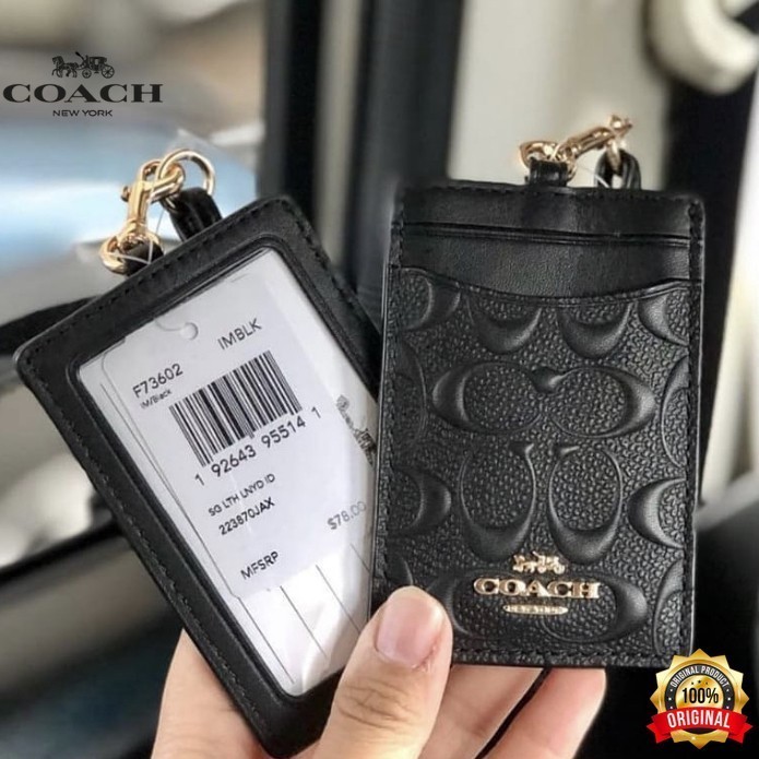 

Id Card Lanyard Coch Signature Id Tag Embossed Black