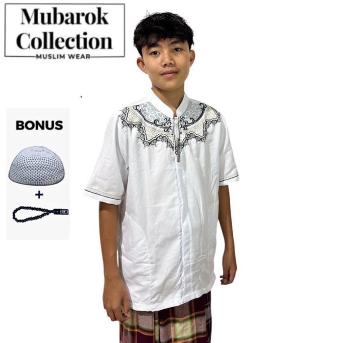 Zuhud- mubarok collection baju koko baju koko murah baju koko berkualitas baju koko Putih baju
