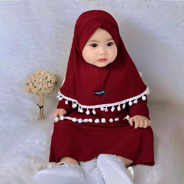Hayya- gamis bayi perempuan 0-4 Tahun baju muslim anak perempuan 0 6 bulan 6 12 bulan gamis bayi