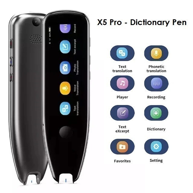 

X5 Pro Translator Pen - Pena Penerjemah Digital Hingga 112 Bahasa