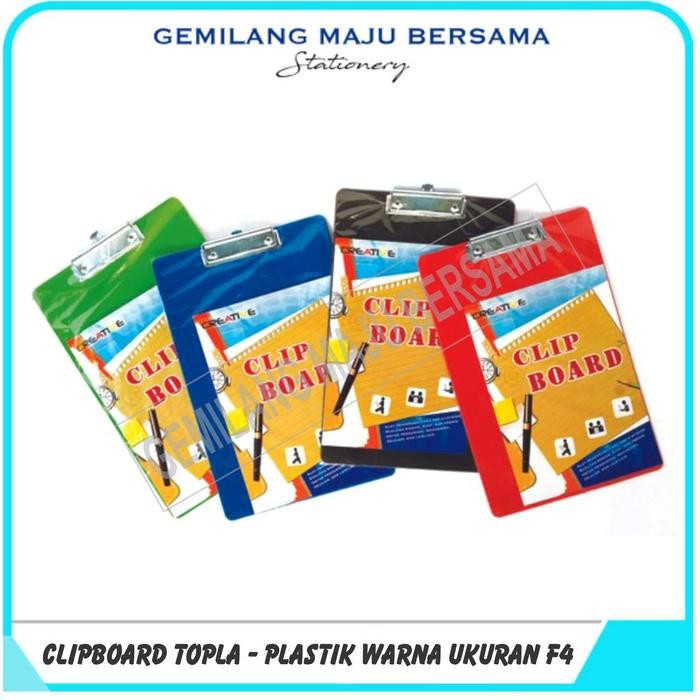 

No.OneBest- Clipboard Creative Warna Plastik Folio (F4)