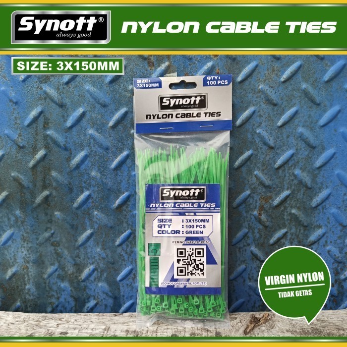 

No.OneBest- Kabel Tis 150 mm X 3 mm Cable Ties Hijau isi 100pcs