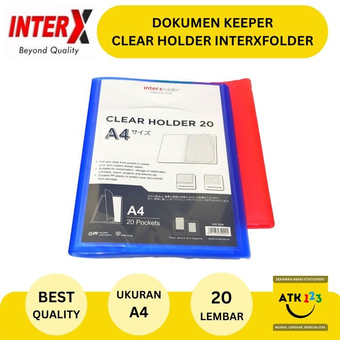 

No.OneBest- Map Clear Holder / Document Keeper A4 Merk InterXFolder Isi 20