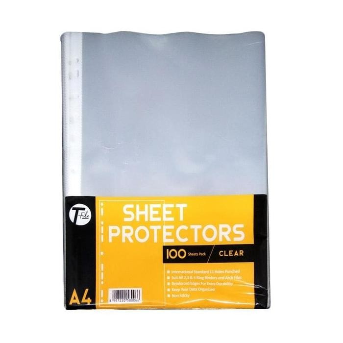 

No.OneBest- T-FILE A4 Sheet Protector - Clear [1 pak-100 lembar]
