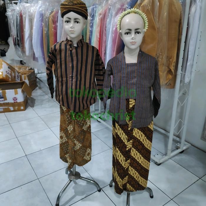 surjan sorjan lurik anak laki laki tk sd smp baju tradisional adat