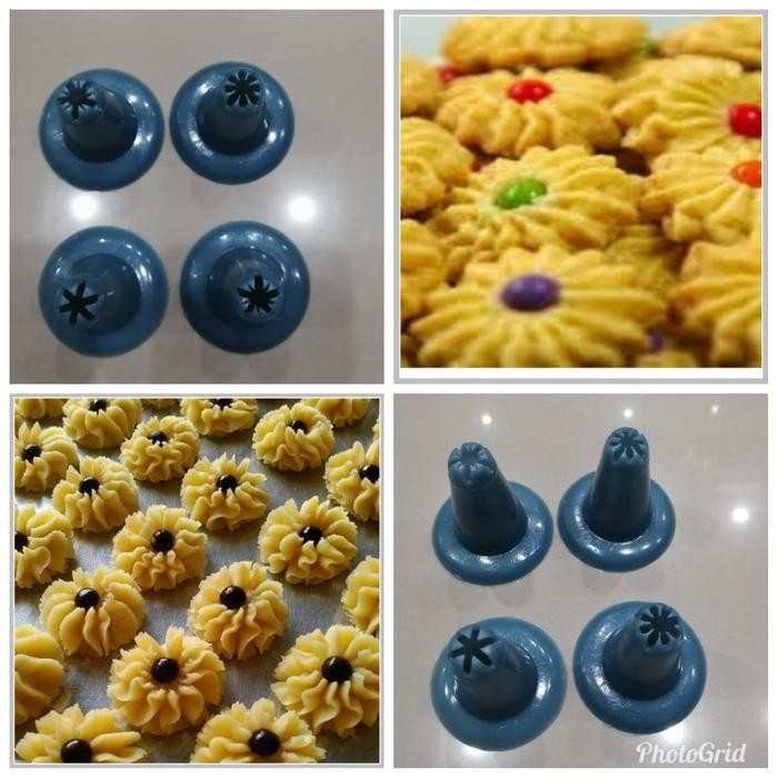 Cetakan kue semprit Dahlia isi 4pcs/ Cetakan kue kering semprit