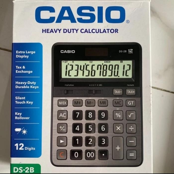 

Casio Kalkulator Ds 2B Heavy Duty Calculator 12 Digit Large