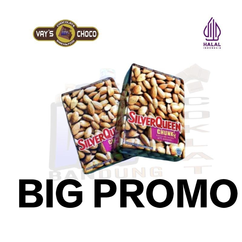 

Cemal Cemil Makyus Silverqueen Chunky Bar Bok 26Grgr Cokelat Cashew & Almond Isi 12Pcs Exp 2026