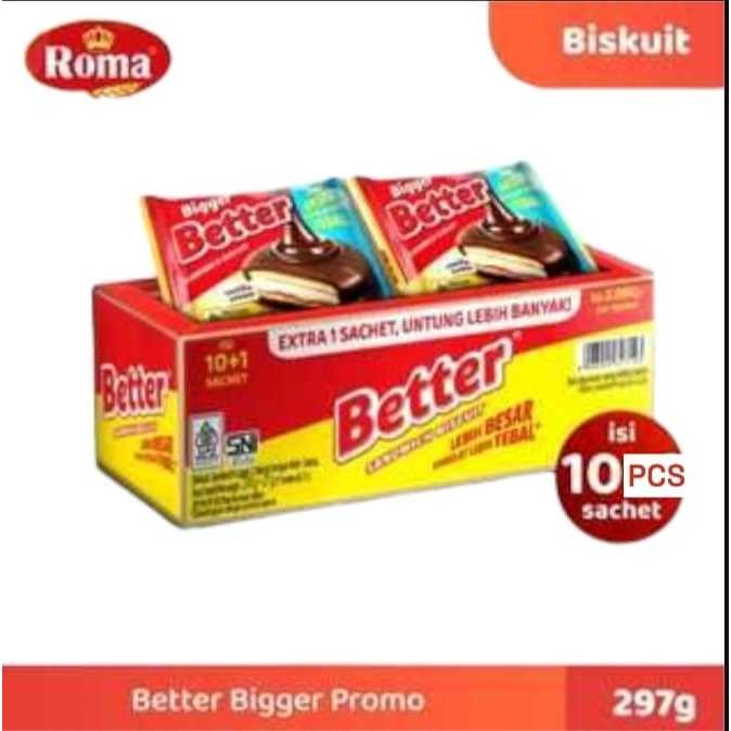 

Cemal Cemil Makyus Roma Better Bigger Sandwich Biscuit Vanilla Cream Isi 10 Bks @ 27G