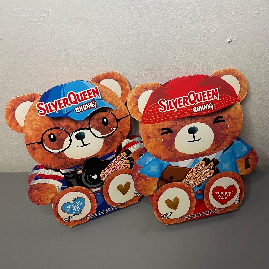 

Cemal Cemil Makyus Silverqueen Chunky Bear Valentine Day 3 X 26 Gram Limited Edition / Coklat Lucu