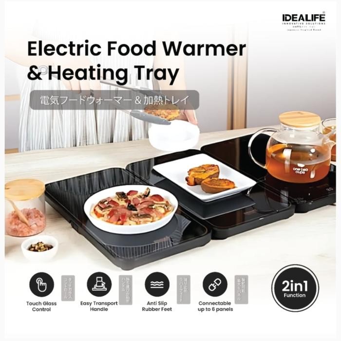 IDEALIFE PENGHANGAT MAKANAN &BAKI PEMANAS LISTRIK PEMANAS MAKANAN 116C