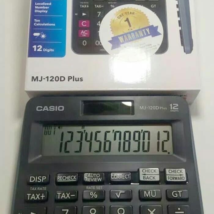 

Kalkulator Calculator Casio Dagang Mj-120D Plus Mj12D Original Resmi