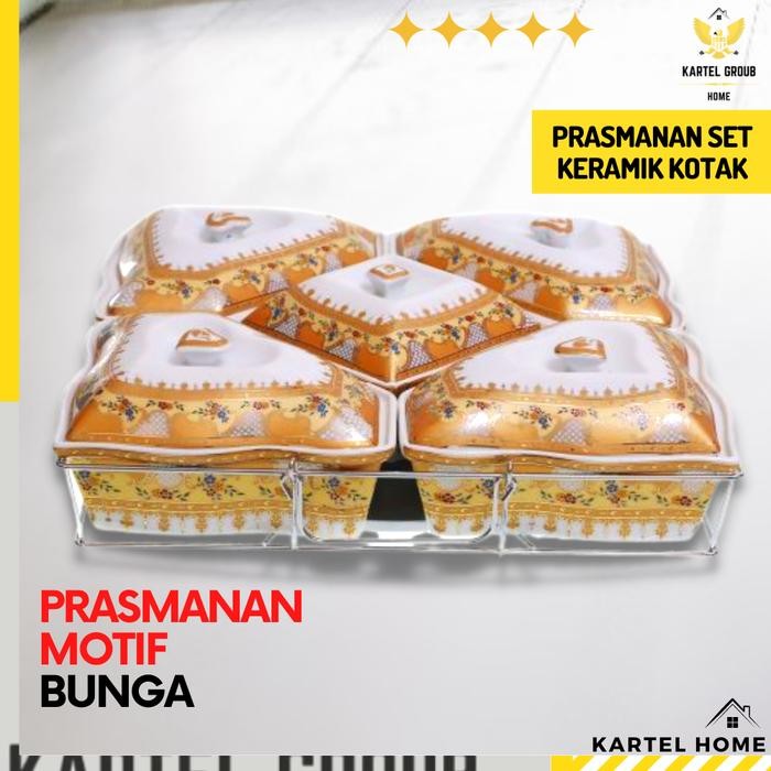 ready stok home tempat saji makanan prasmanan kotak keramik tempat lauk mewah original