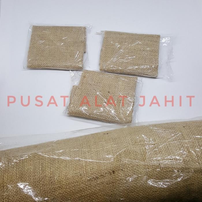 

BAHAN KAIN KARUNG BURLAP JUTE GONI RAMI NATURAL HEMP FABRIC METERAN