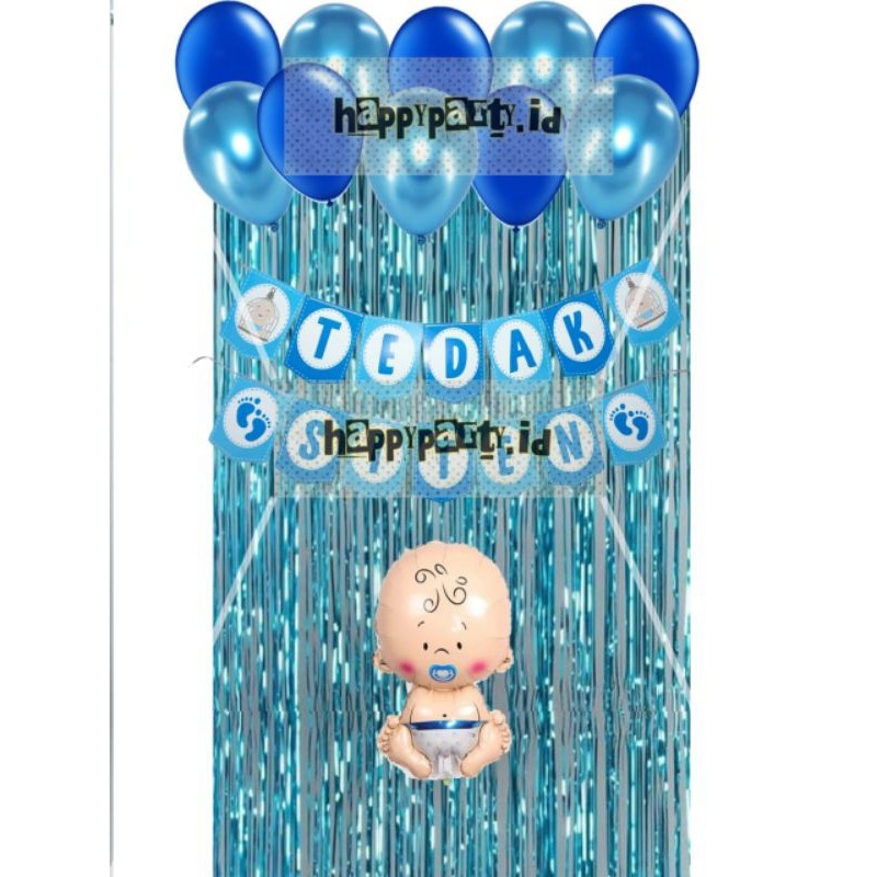 PAKET DEKORASI SIMPLE TEDAK SITEN FREE LEM BALON