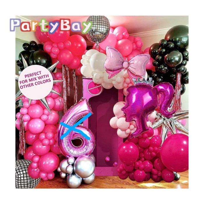 Tukuparty Set Balon Garland Pink Barbie Dekorasi Acara Pesta Ulang Tahun Barbie