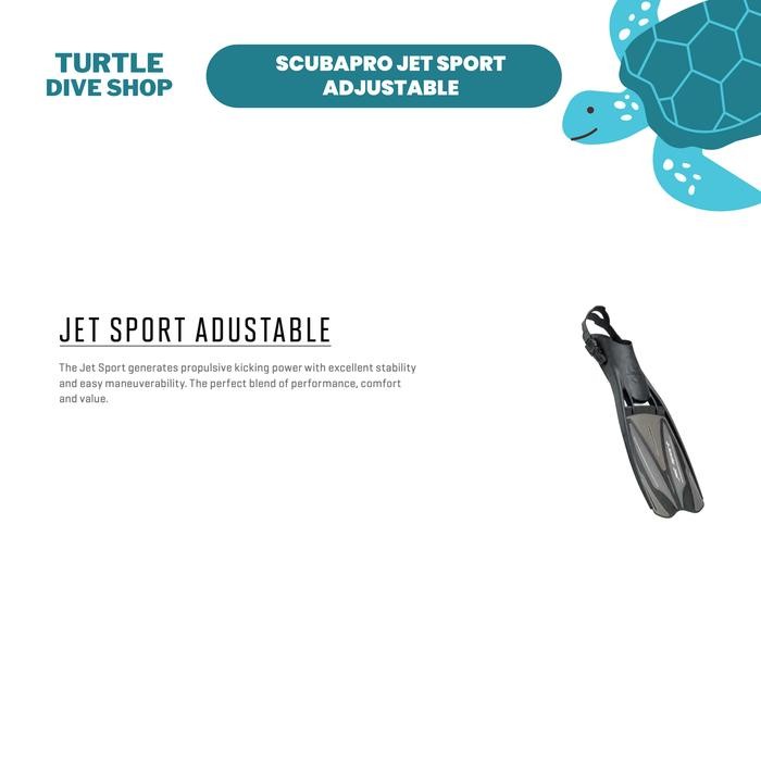 ready stok scubapro jet sport adjustable fins scuba diving - kaki katak selam original