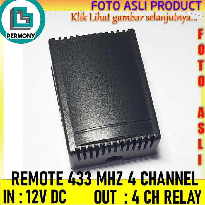 433Mhz 12V 4 Ch Relay Switch 433 Mhz 4Ch Wireless Rf Penerima Receiver