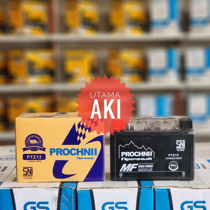 Aki Motor Kering Prochnii Ptz12 (Ytx9) 8Ah Ninja Hayabusa Bandit