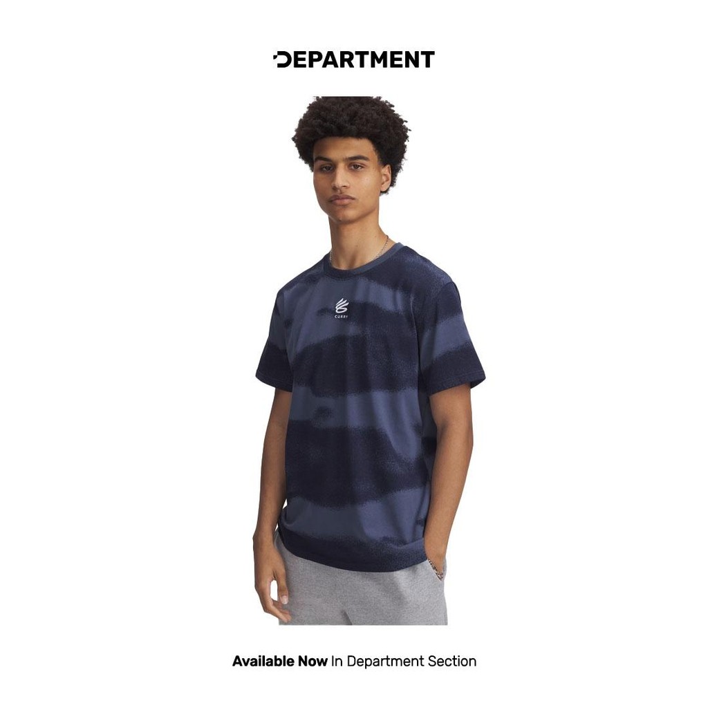 UNDER ARMOUR Kaos Pria CURRY LOGO HEAVYWEIGHT 1387107044 ORIGINAL