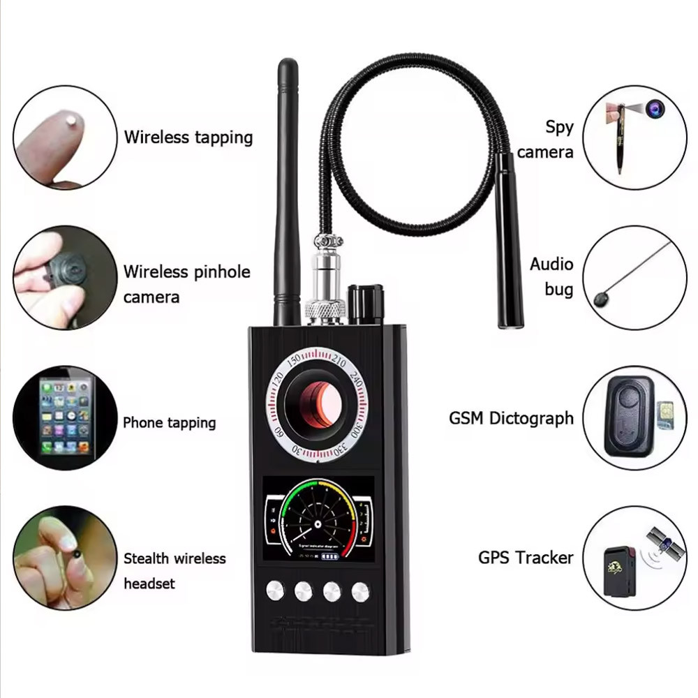 K68 Multifunction Detector Mini Audio Spy Camera GSM Finder GPS Signal Lens RF Locator Tracker Detec