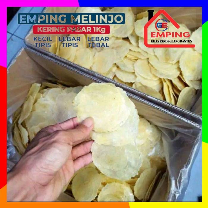 

produk Emping melinjo super asli tipis kering kemasan 1kg original