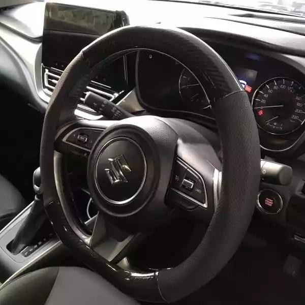 BERGARANSI Cover Stir Sarung Setir Carbon Karbon Kulit Premium Mobil Suzuki XL7 All New Ertiga 2022