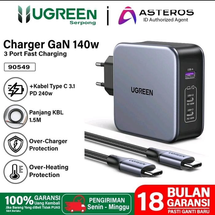 Genggam- Ugreen Gan Charger 100W/65W/200W - Ugreen Charger Gan Fast Pd Qc Fcp