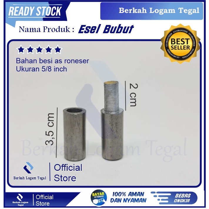 Engsel Pagar Besi / Engsel Bubut 5/8" (16Mm) Inch