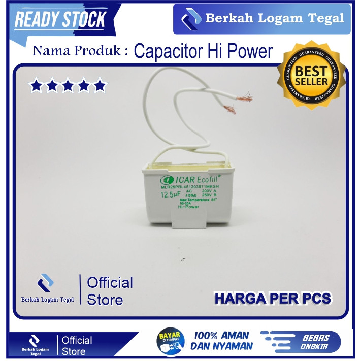 Kapasitor 12 Uf Micro Genset 700-1000 Watt Body Kecil