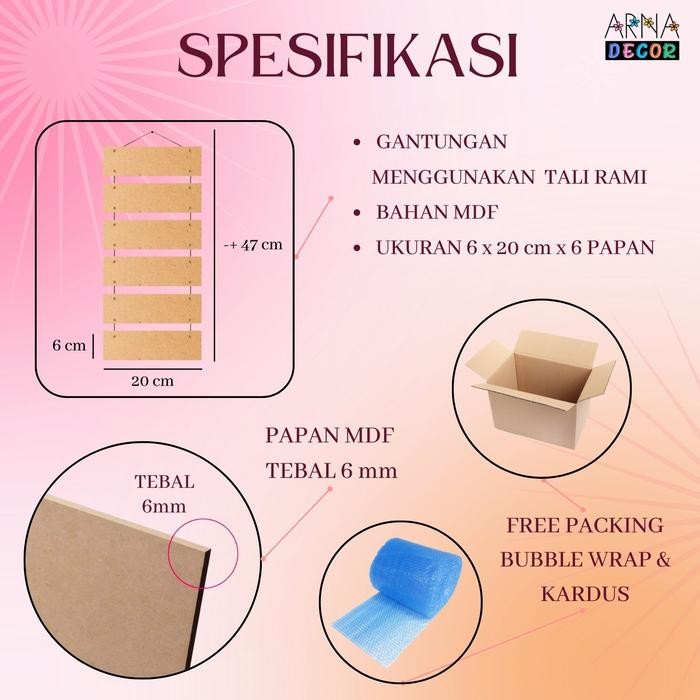 Ready.. Hiasan Dinding Gantung Rukun Islam