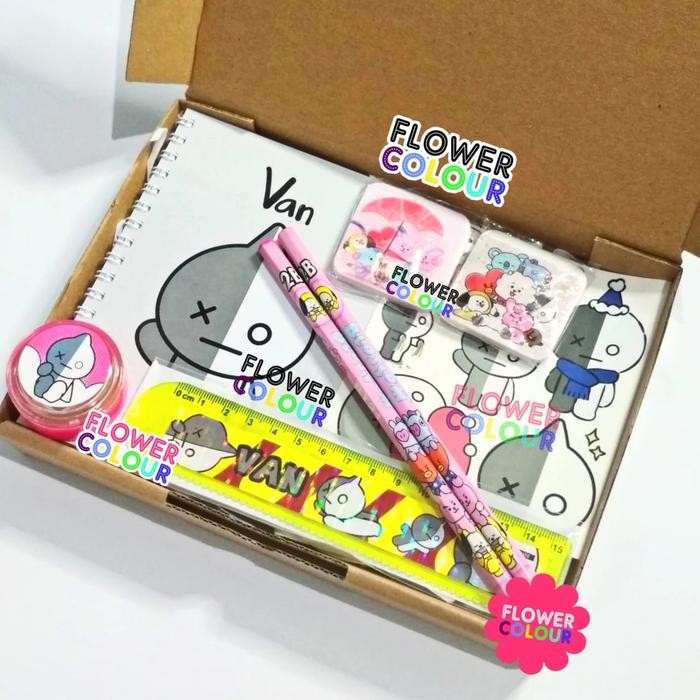 

PALING MURAH.! PAKET LENGKAP BT21 ALAT TULIS BT21