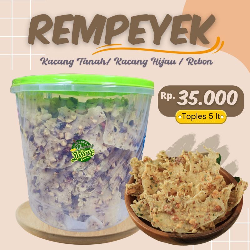 

Snack - Peyek Kacang / Peyek Rebon / Kacang Hijau