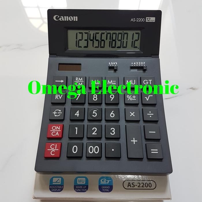 

SIAPKIRIM Canon AS-2200 - Calculator Desktop Kalkulator Meja Kantor 12 Digits READY STOCK