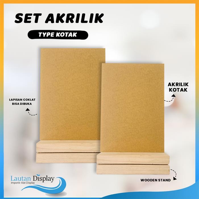 

Paket Tatakan Akrilik Kayu Wooden Stand Acrylic A5 Bulat Kubah 2 Mm