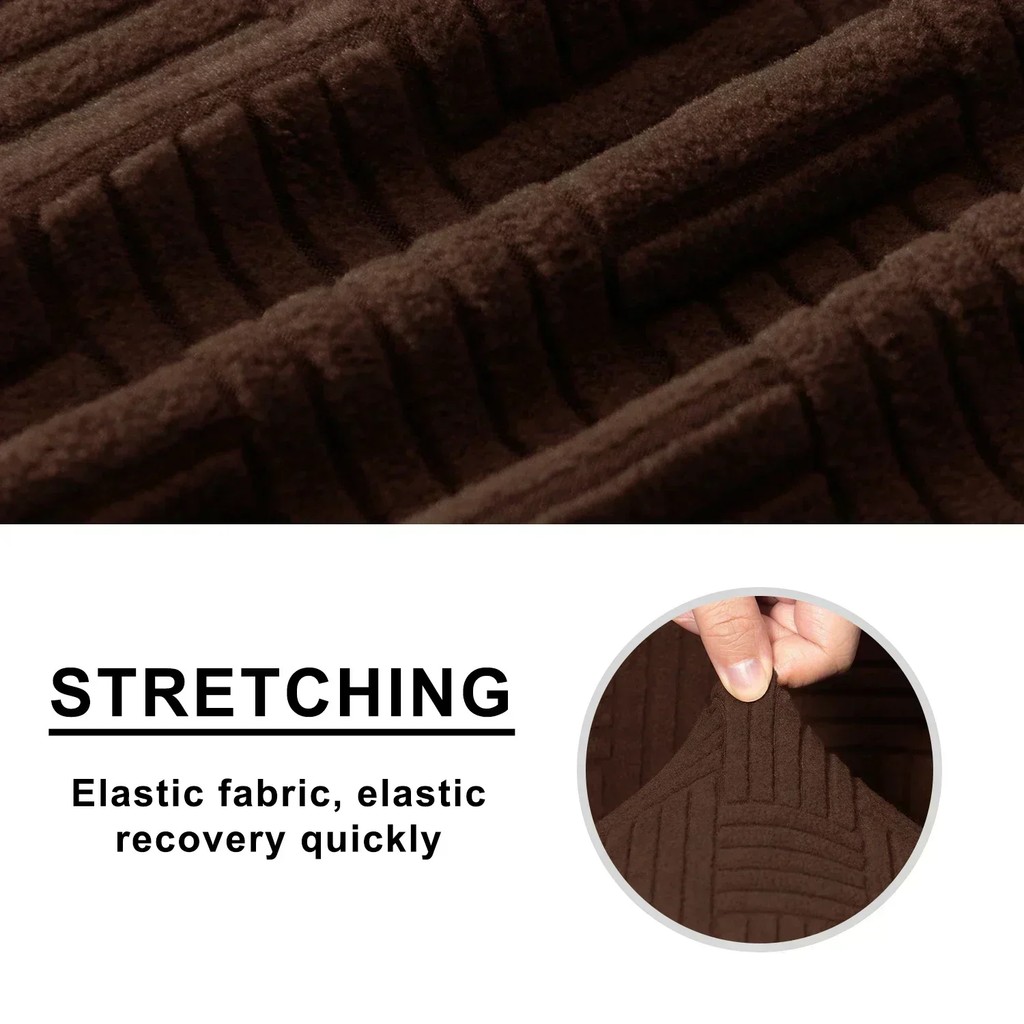 Thick Jacquard Recliner Corner Sofa Cover Curved Stretch For L-Shape Sectional Recliner Couch Cover