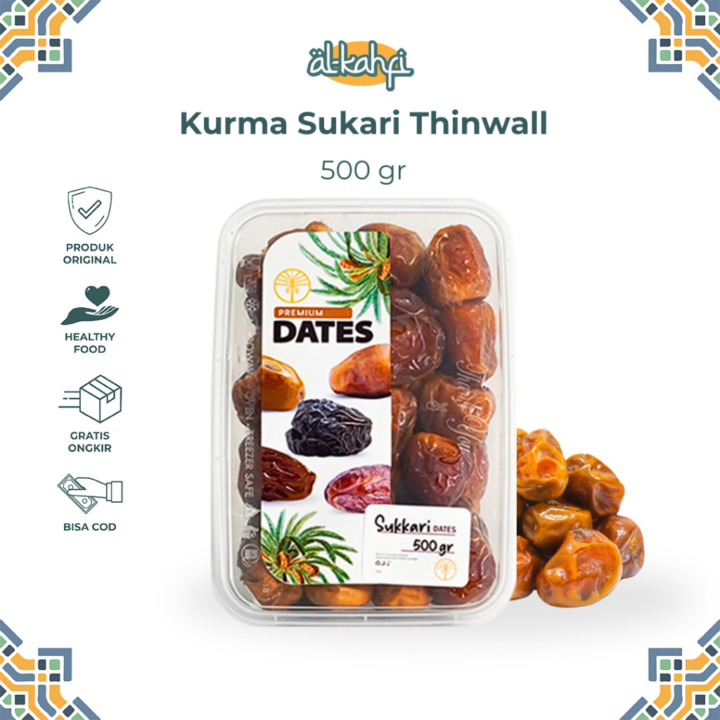 

Kurma Sukari 1 Kg Thinwall Kurma Raja Premium Original