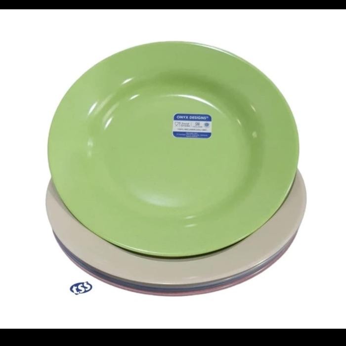 JTTOP" ONYX PIRING MAKAN MELAMIN 9 INCH PIRING MAKAN ONYX 9 INC