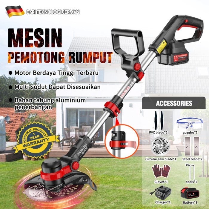 Ironhoof Mesin Potong Rumput 48V Mesin Pemotong Rumput Listrik Baterai