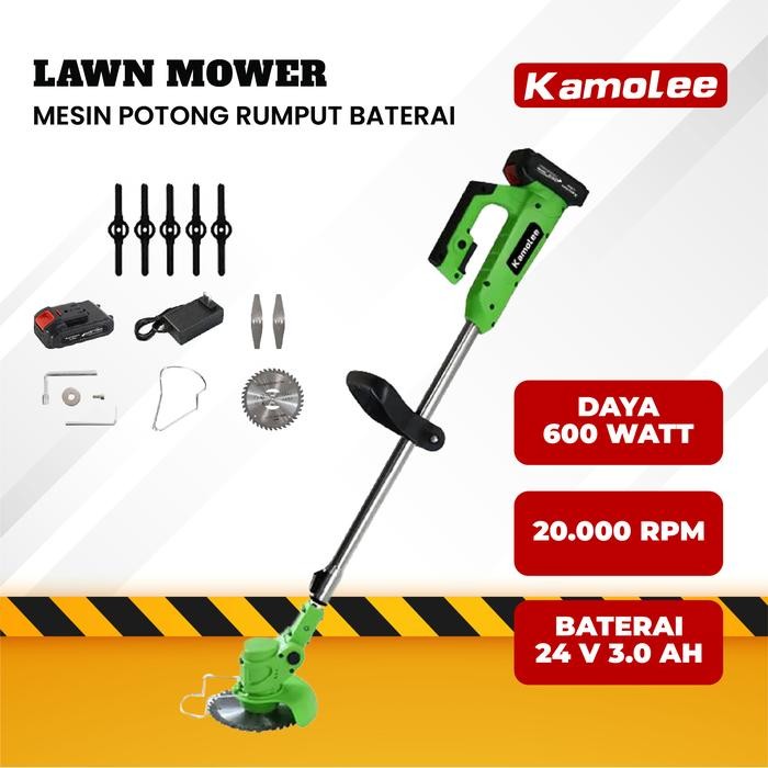 Kamolee Mesin Pemotong Rumput Listrik Tanpa Kabel Potong Rumput