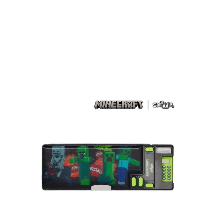 

Smiggle Minecraft Pop Out Pencil Case Black- Igl449827Blk