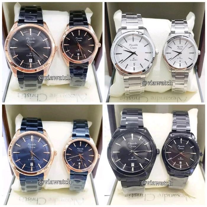 Jam Tangan Couple Alexandre Christie Ac8654 Ac 8654 Asli 100%