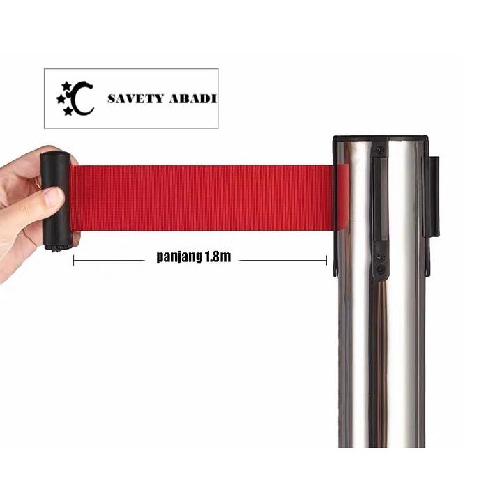 

Stainless Standing Barrier Tiang Antrian Railing Stand Pembatas Antri