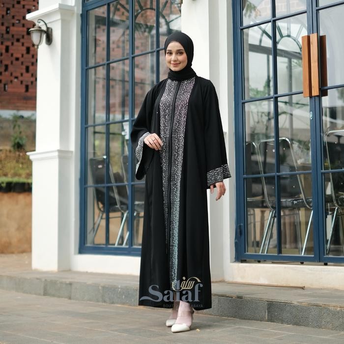 Abaya Hitam Turkey Bahan Kain Saudi