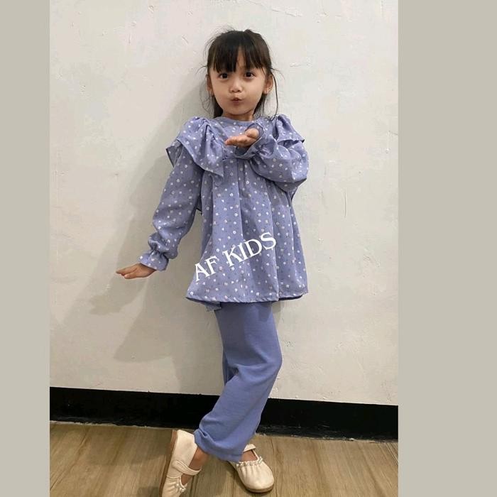 SETELAN BAJU ANAK PEREMPUAN MOTIF BUNGA ADIVA 1 - 10 TAHUN CEWEK